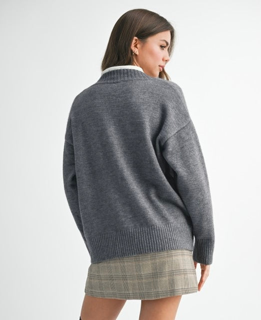 Abigail Oversized V-Neck Sweater