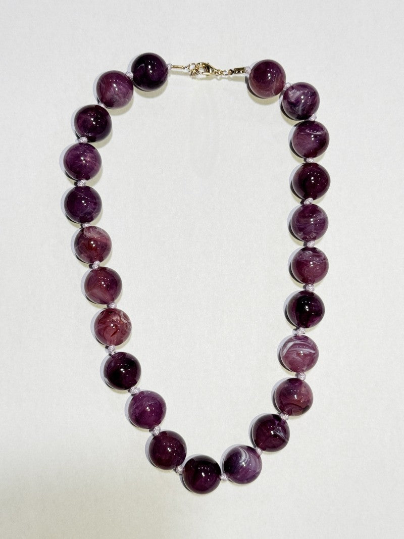 Natural Stone Agate Glass Necklace