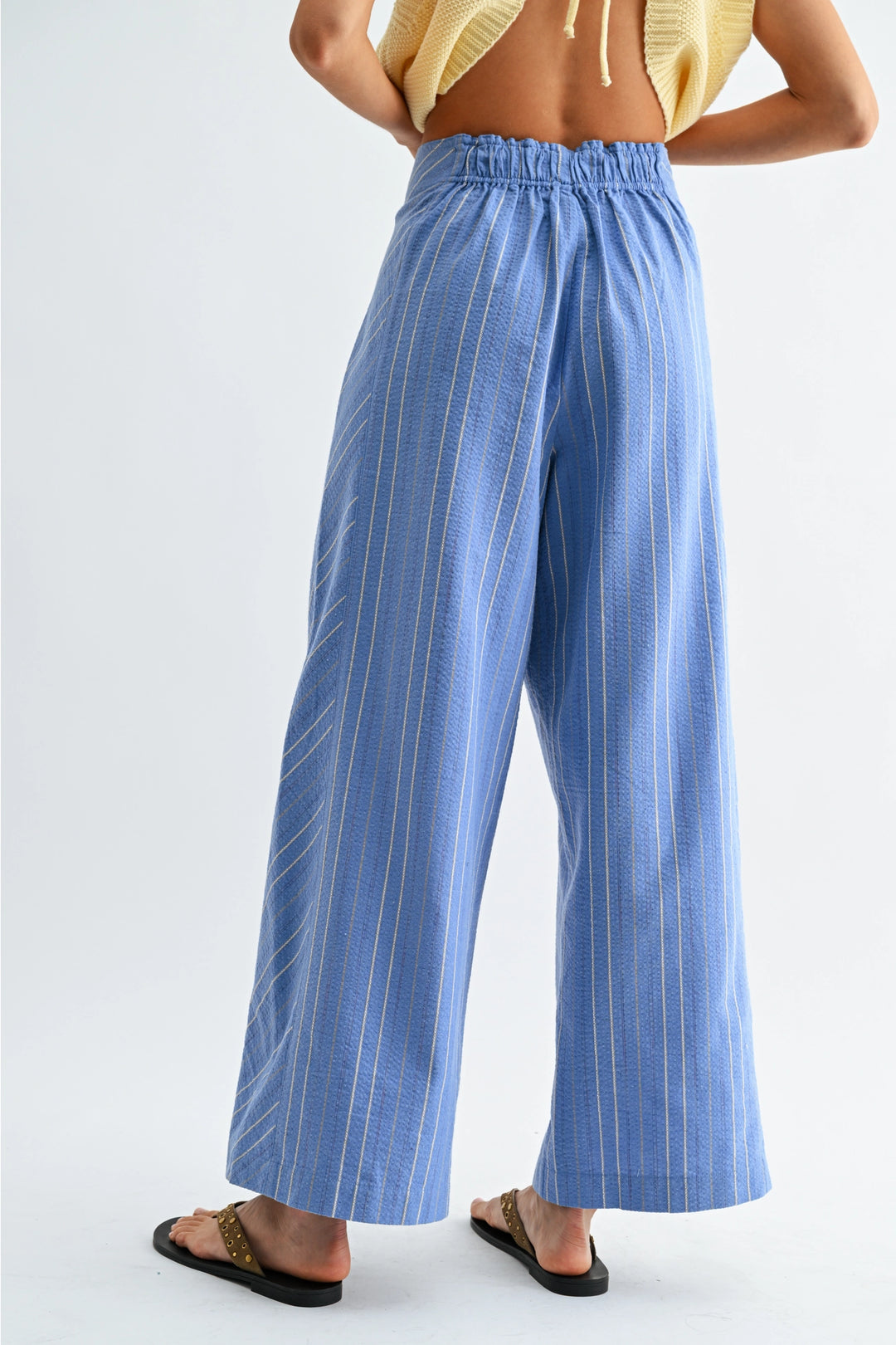 Jordan Pinstripe Wide-Leg Trousers