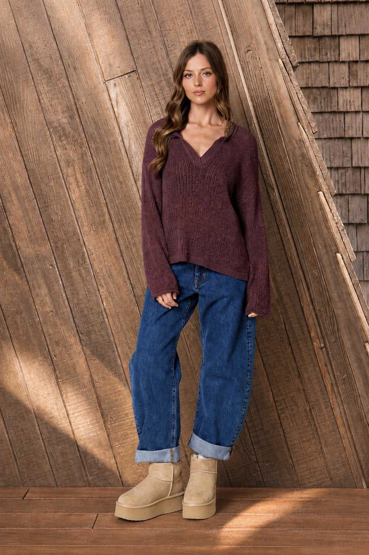 Kelley Raw Edge Sweater