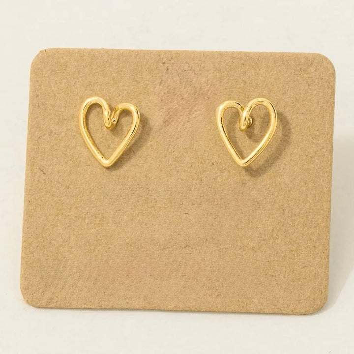 Wire Heart Studs