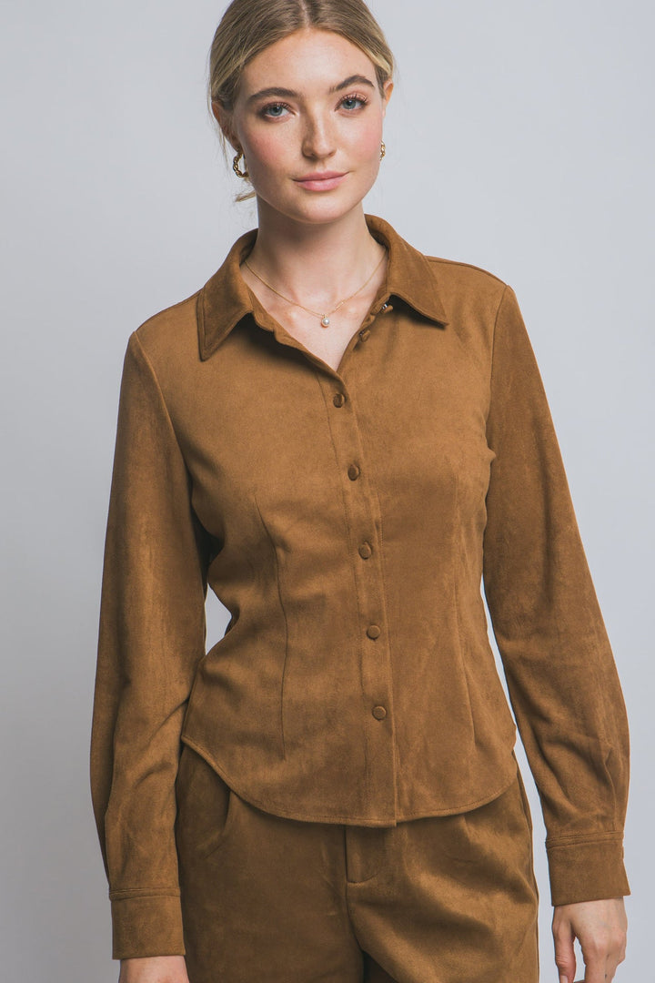 Miranda Faux Suede Top