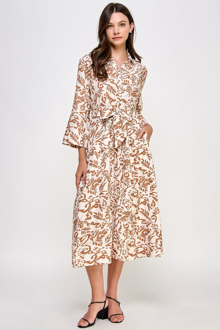 Mystic Bloom Shirt Dress