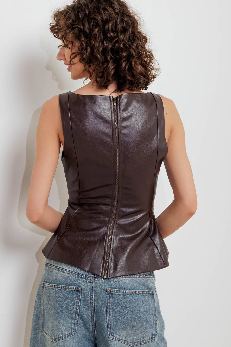 Colette Leather Top