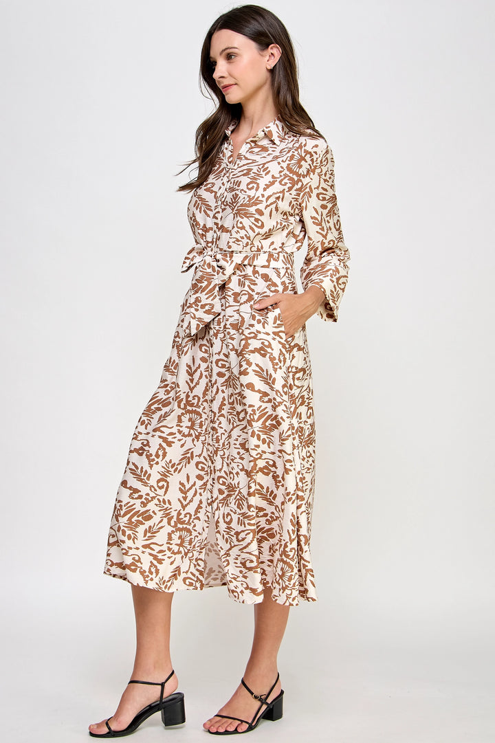 Mystic Bloom Shirt Dress