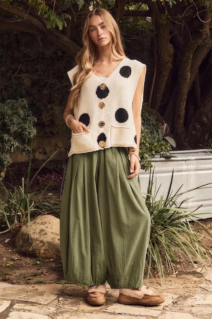 Anna Balloon Cotton Pants