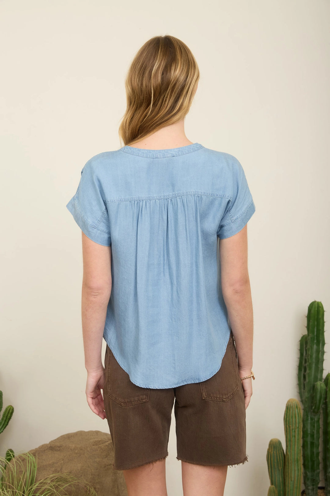 Lillian Chambray Top