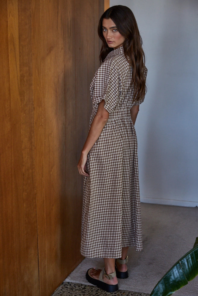 Tessa Gingham Midi