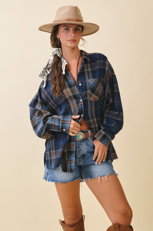 Elsa Plaid Flannel Top