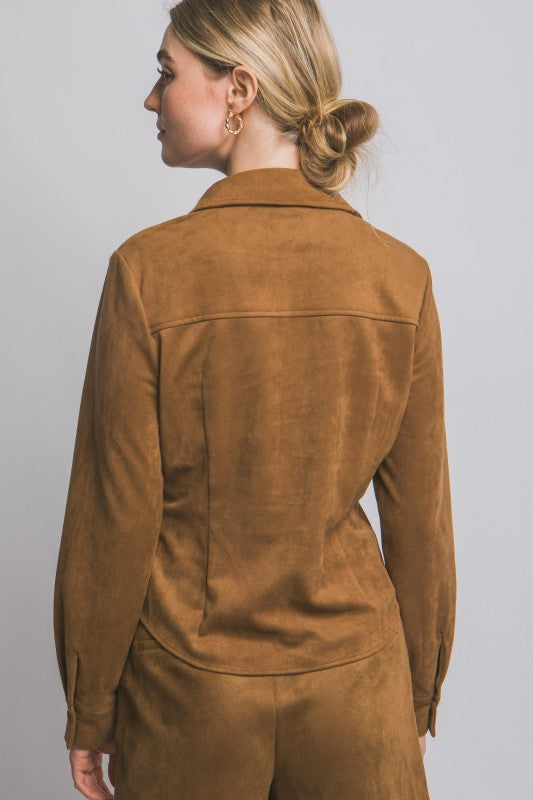 Miranda Faux Suede Top