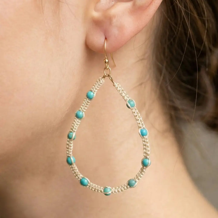 Threaded Teardrop Earrings