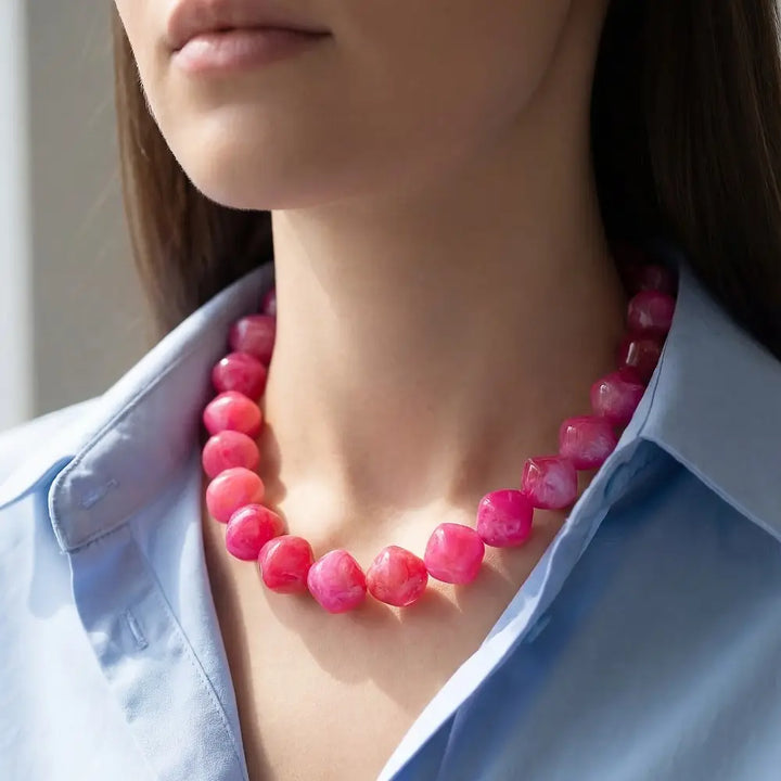 Marble Beaded Necklace