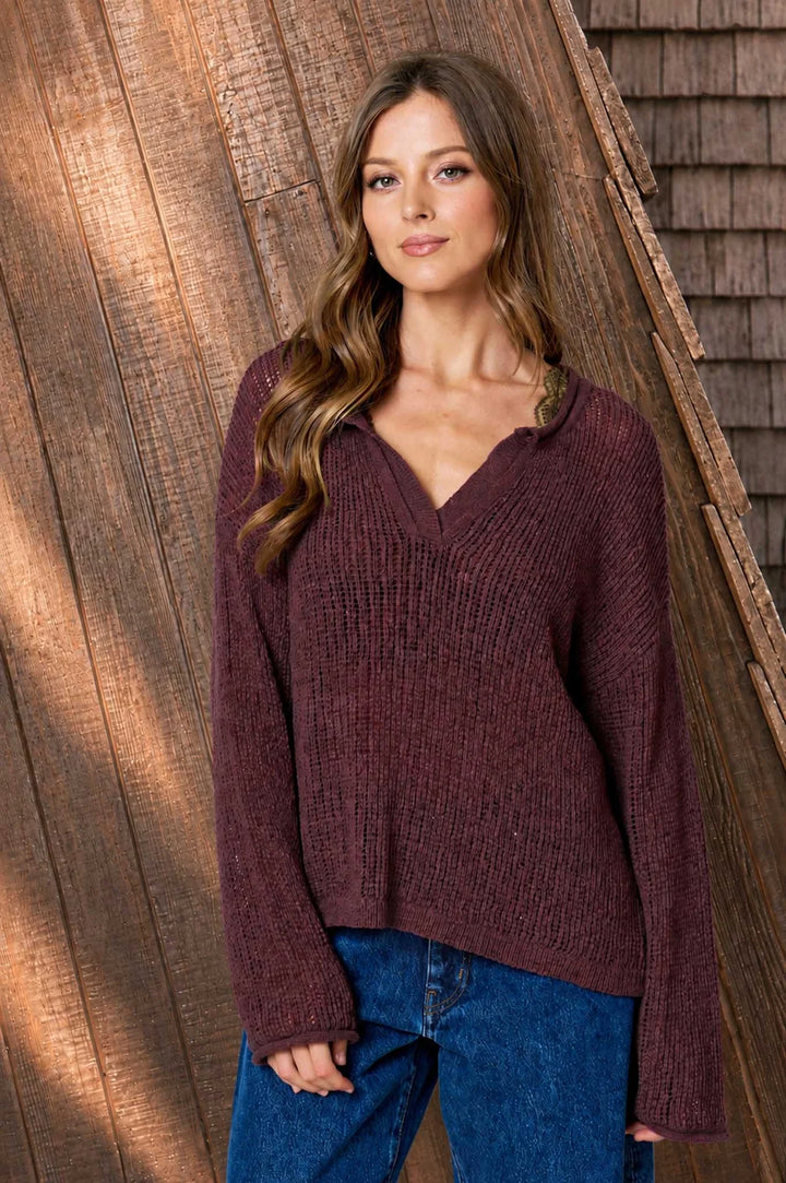 Kelley Raw Edge Sweater