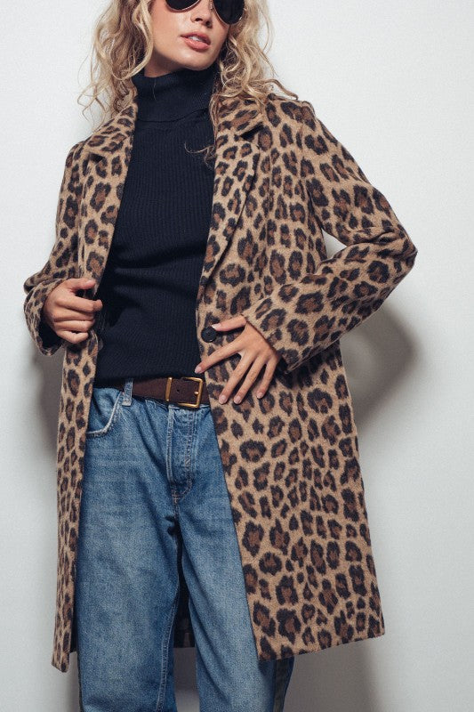 Here Kitty Leopard Coat