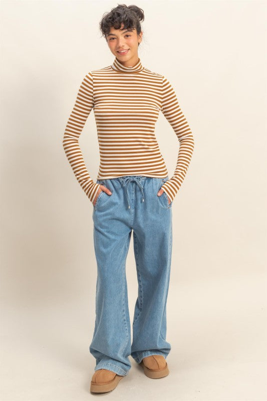 Sawyer Striped Turtleneck