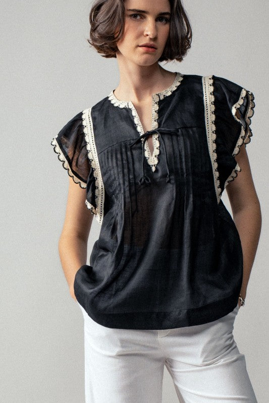 Ginny Flutter Sleeve Top