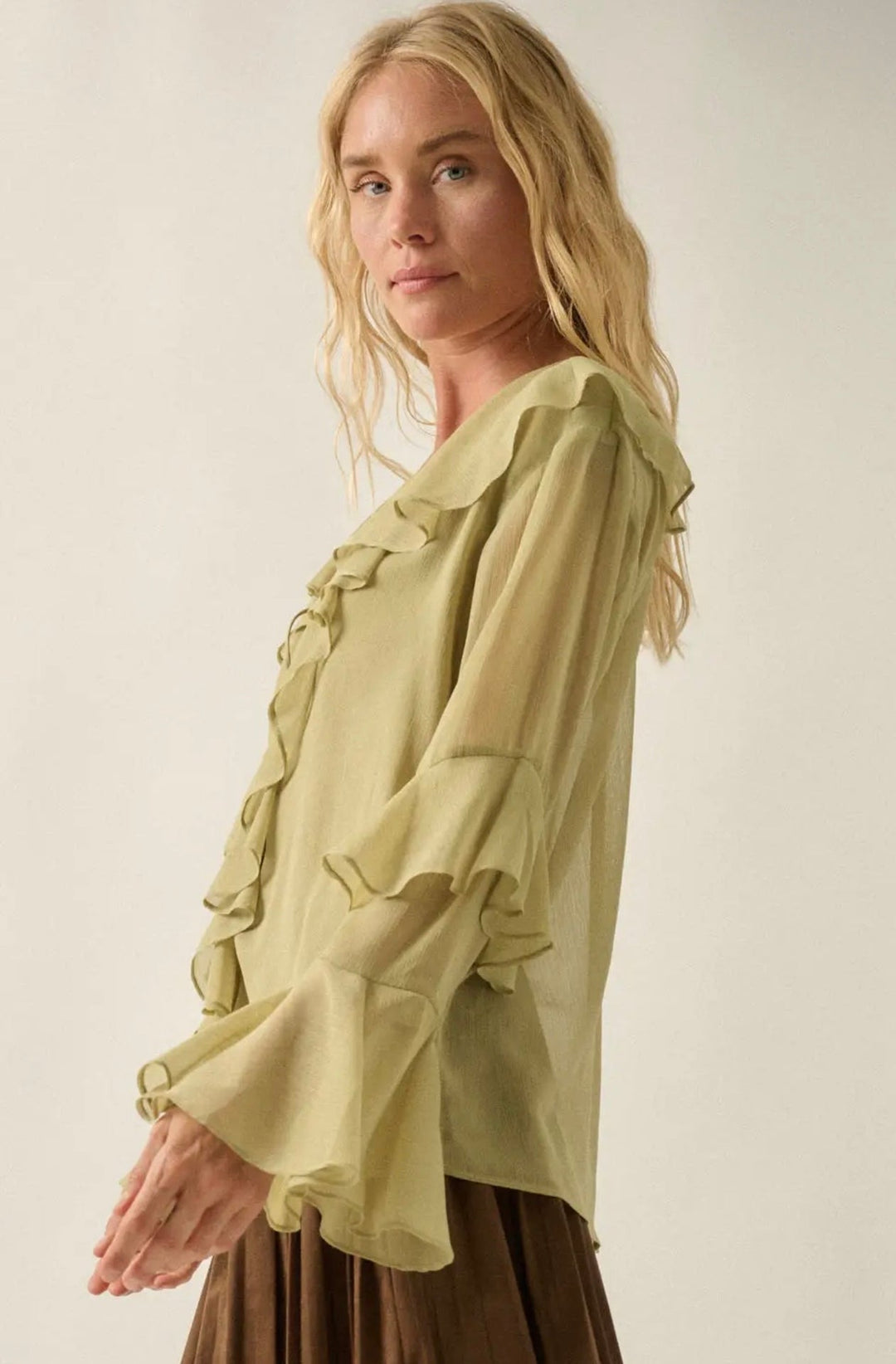 Poet Sheer Chiffon Blouse