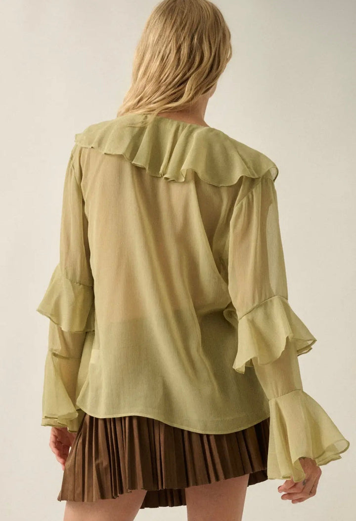 Poet Sheer Chiffon Blouse