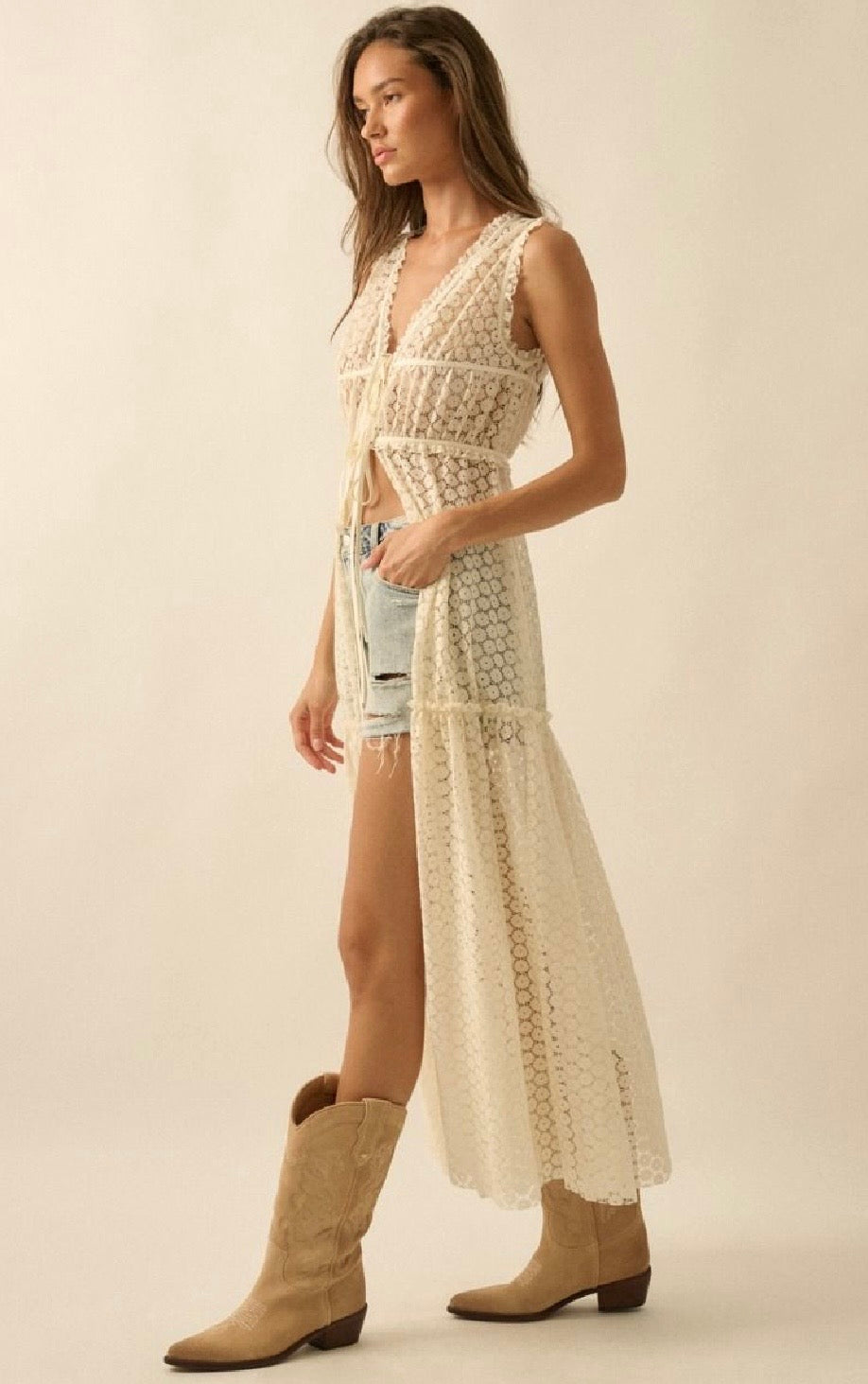 Isabella Tie Front Maxi Top