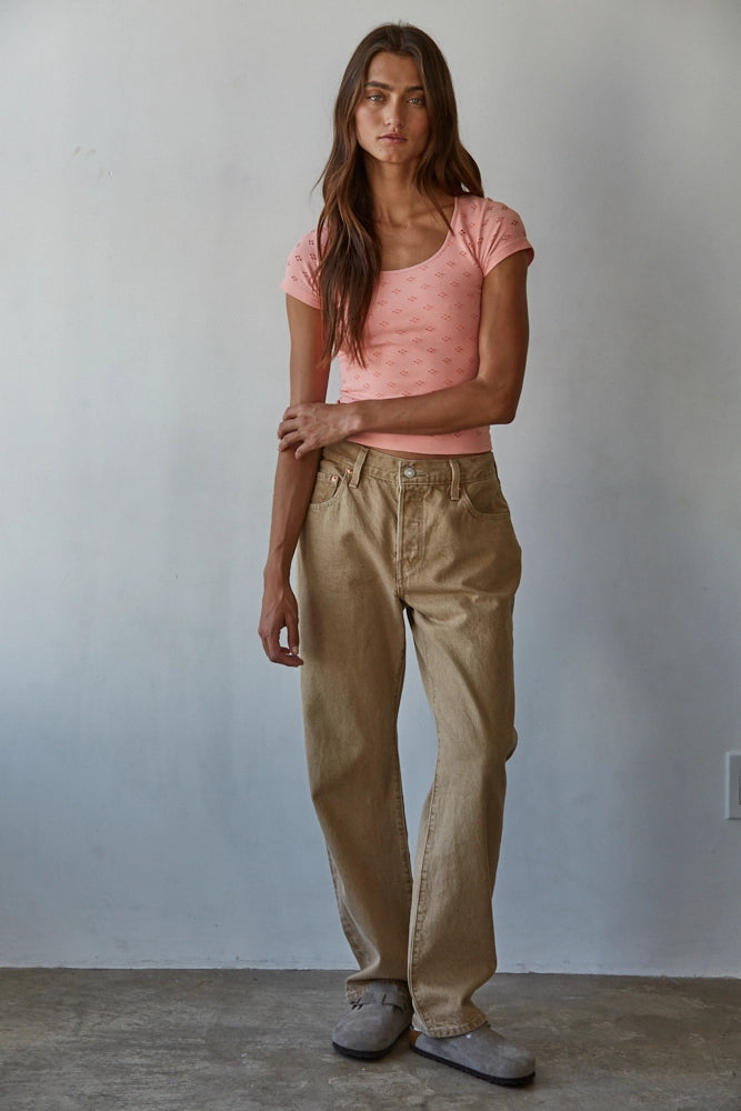 Nina Seamless Eyelet Top