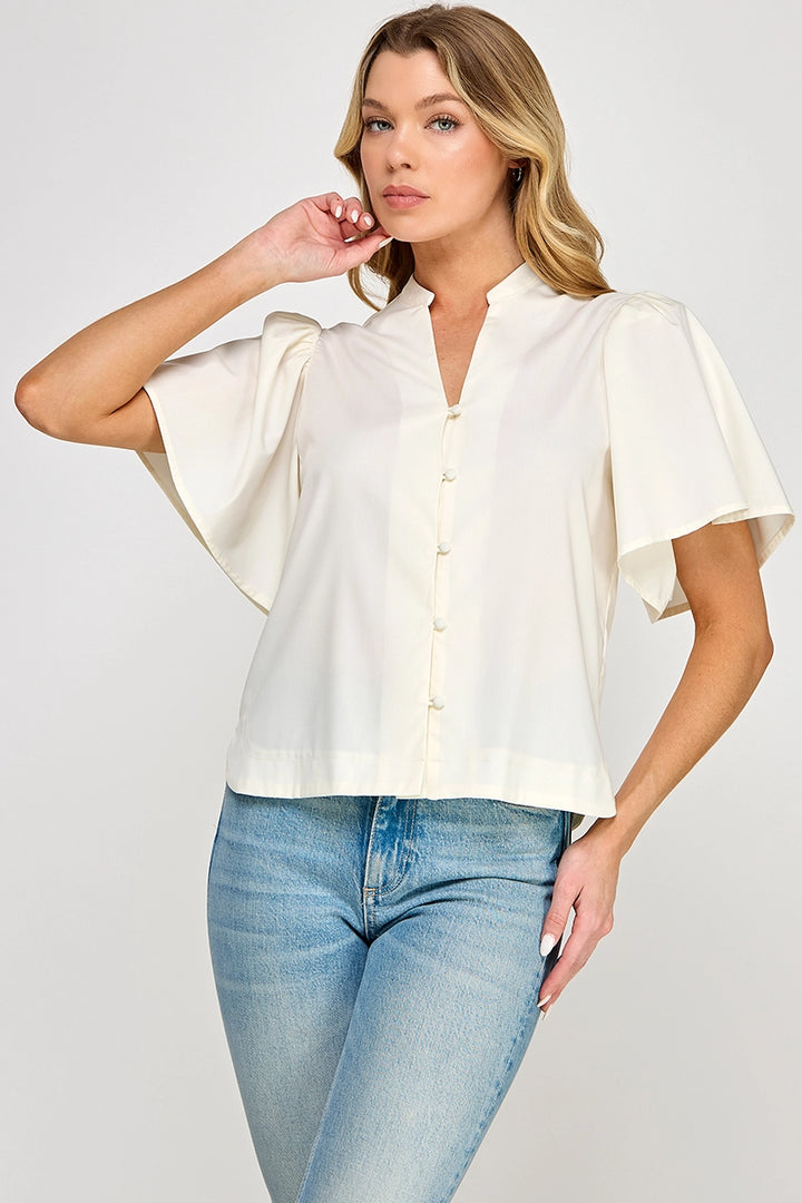 Laurel Poplin Top