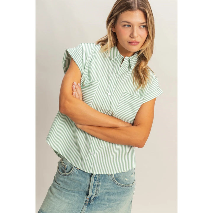Olivia Striped Button Up