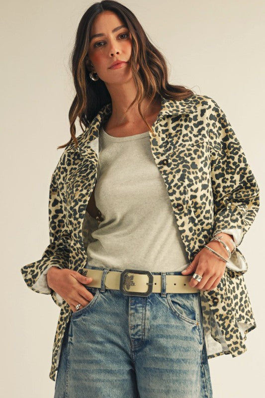 Aria Leopard Button Up