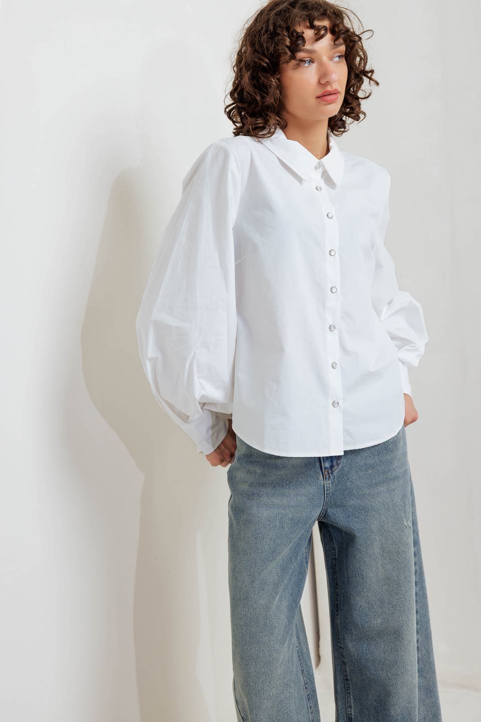 White Noise Button Up