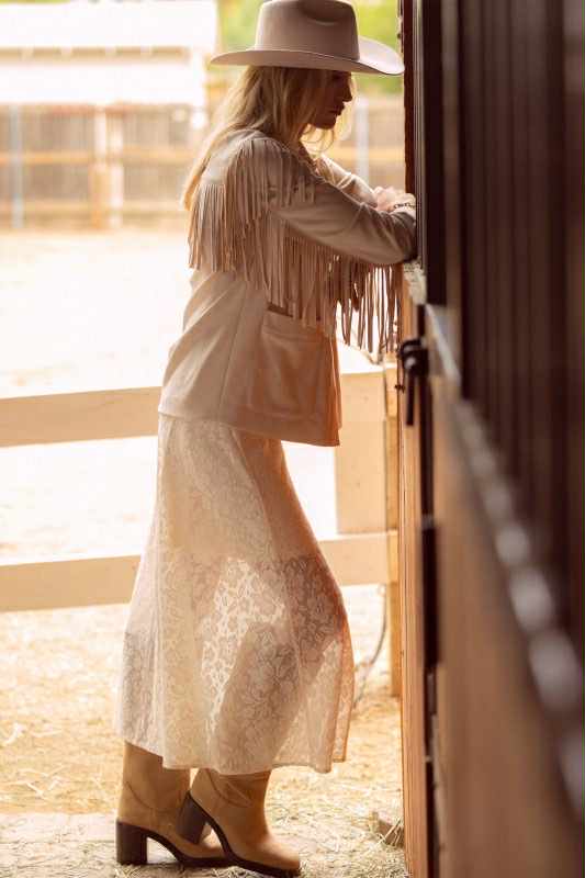 Mei Suede Fringe Jacket