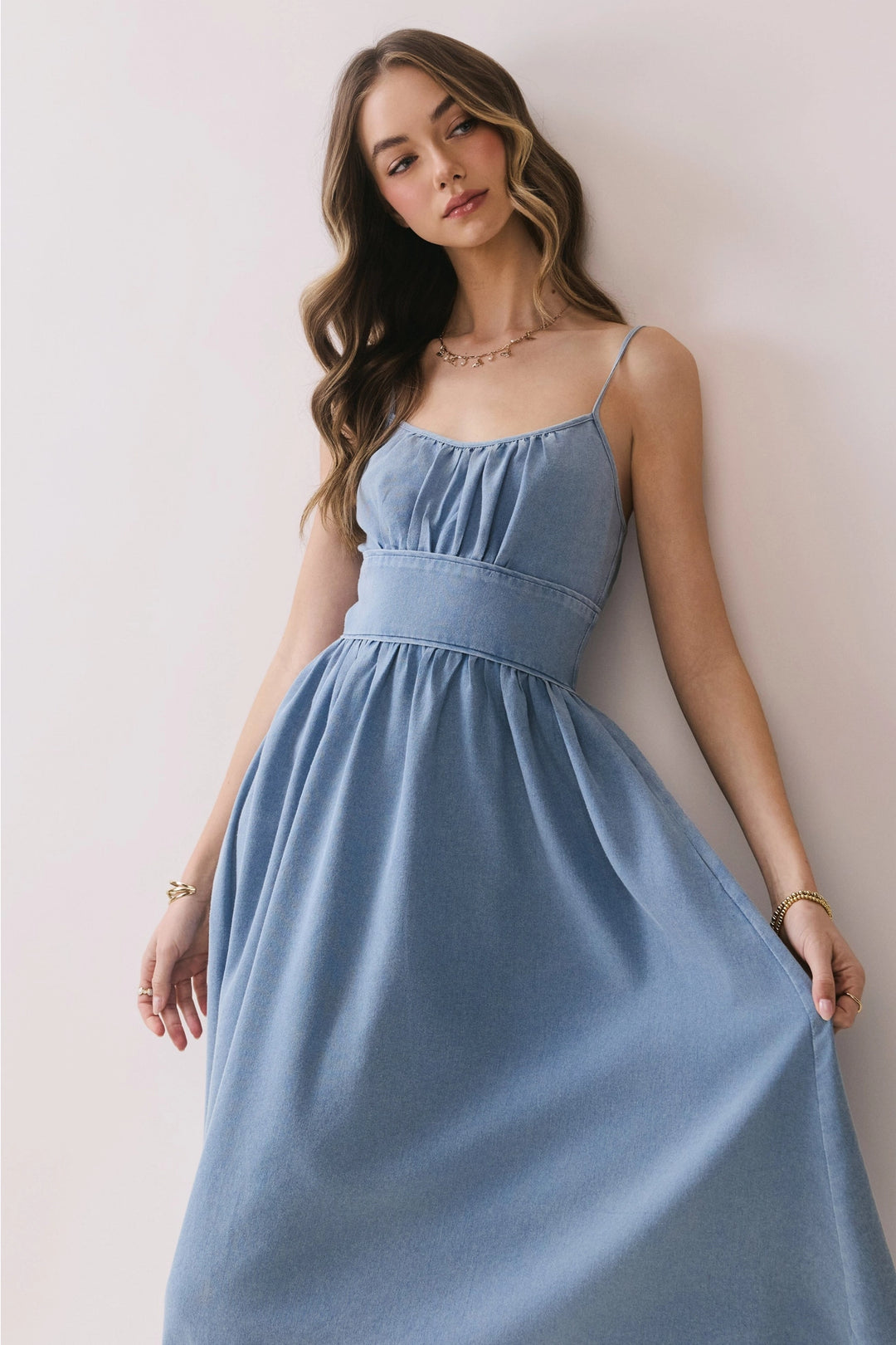 Elsie Denim Midi Dress