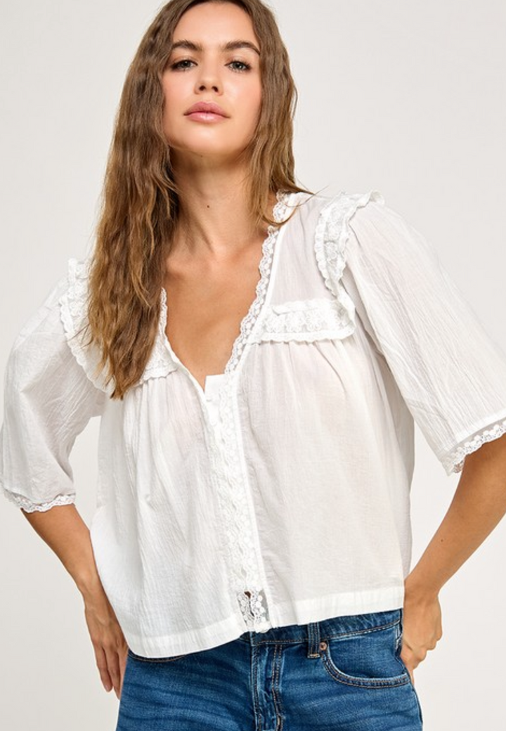 Campbell Embroidered Top