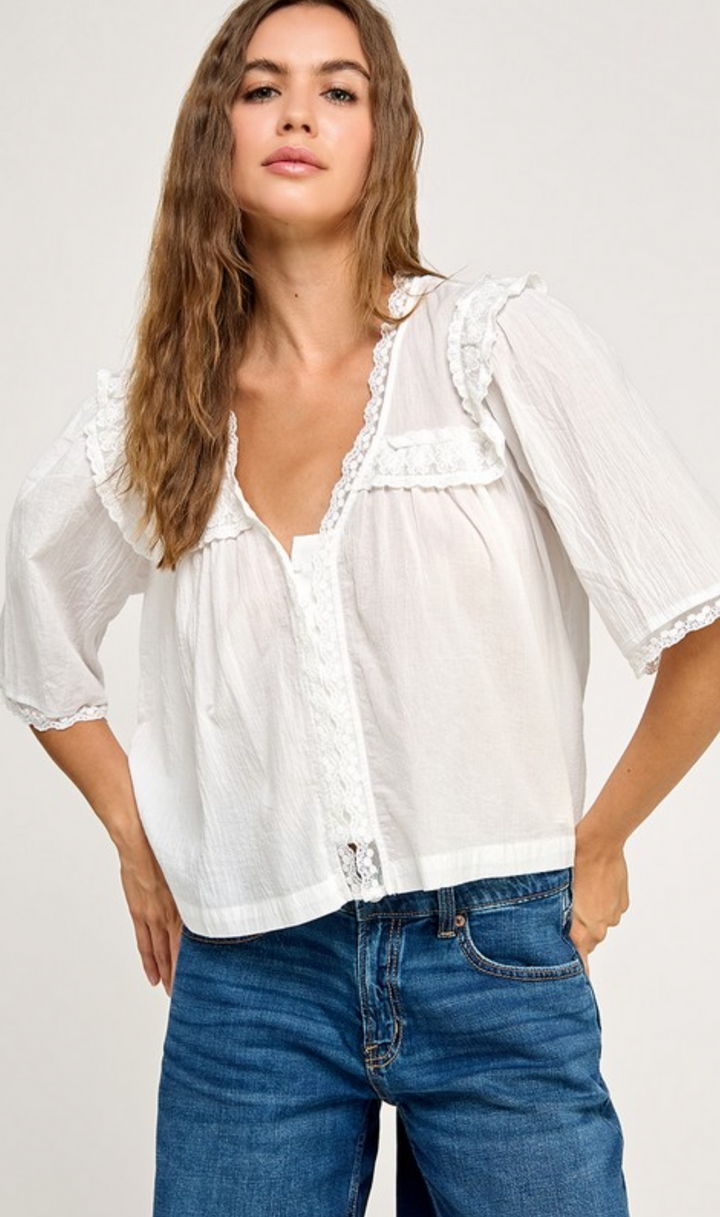 Campbell Embroidered Top