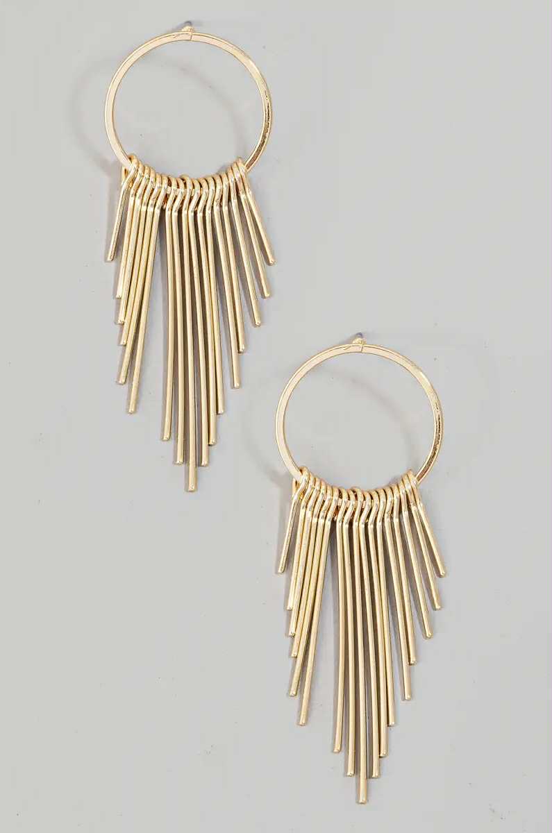 Fringe Hoop Studs