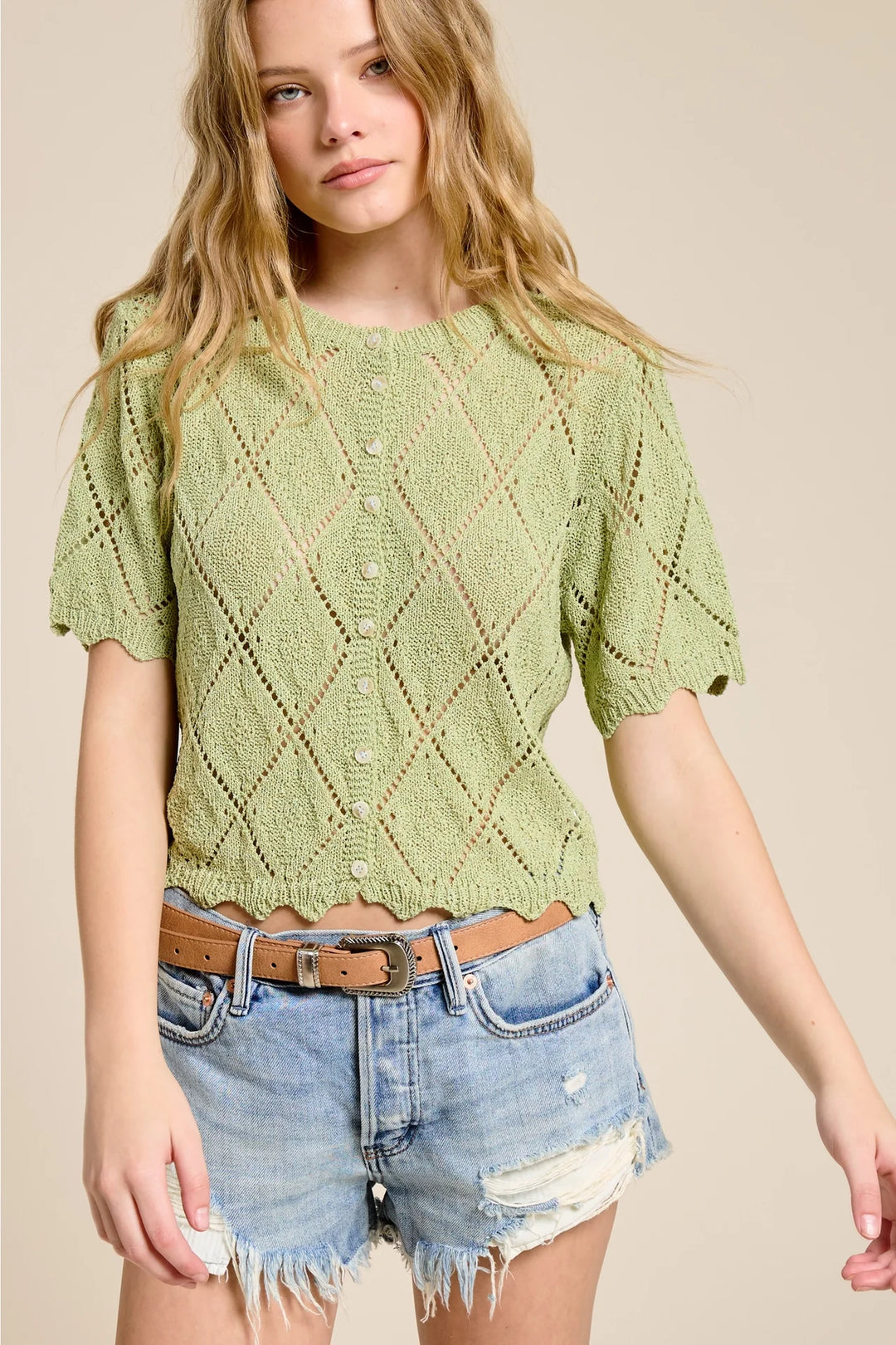 Pointelle Cardigan