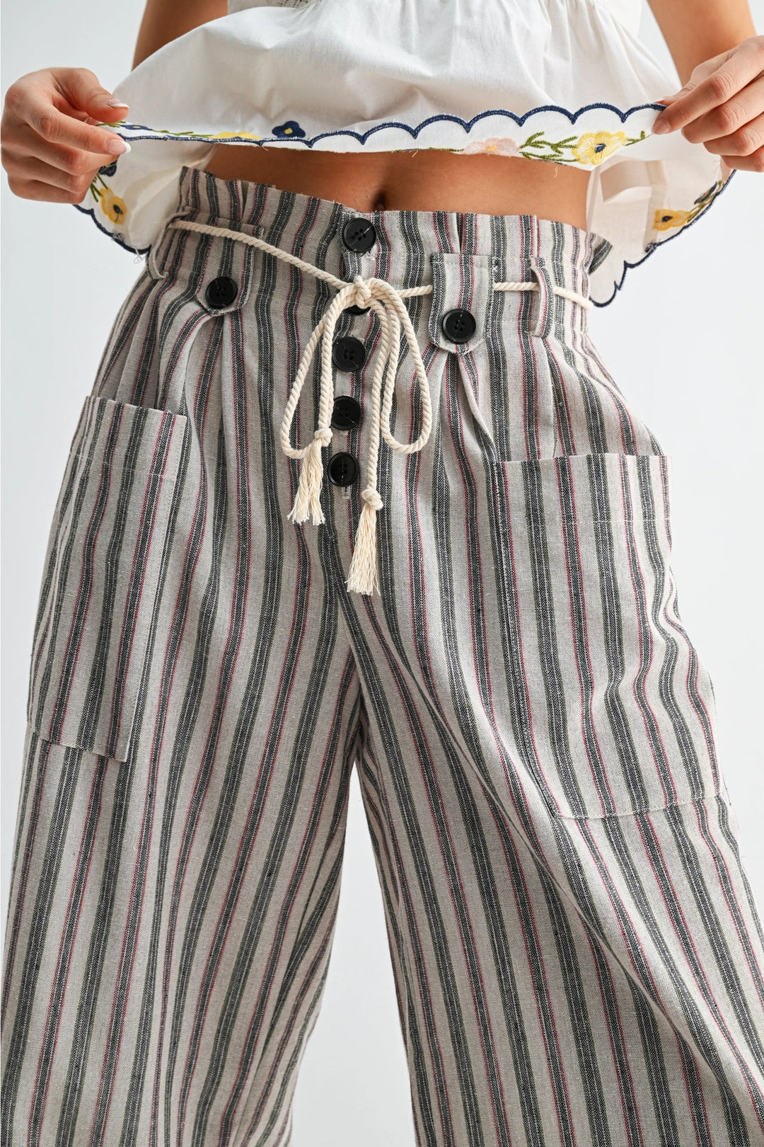 Lorelai Drawstring Linen Pants