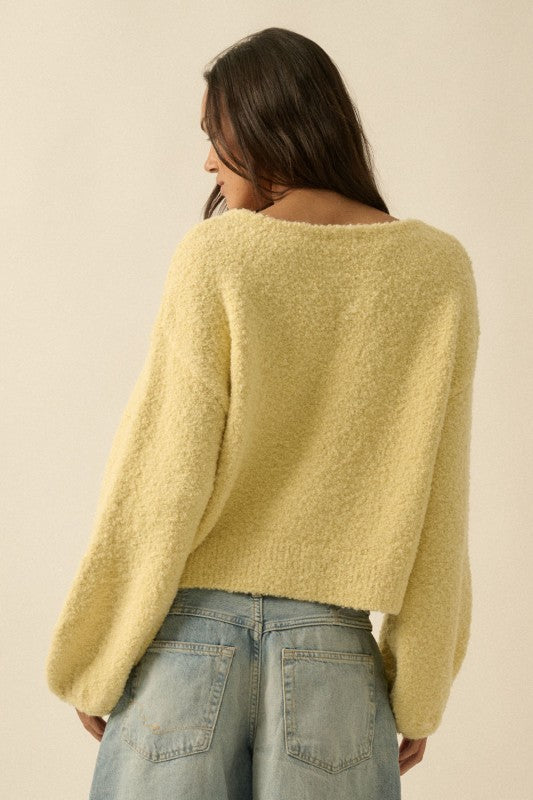 Etta Bubble Sleeve Sweater Butter