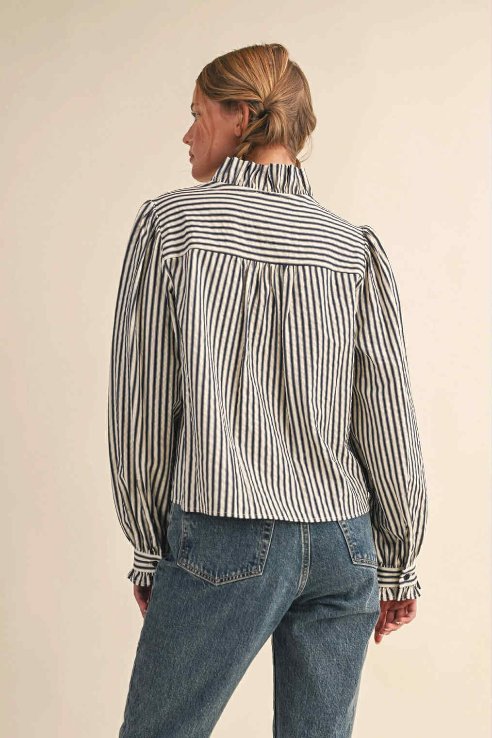 Ella Ruffled Button Down