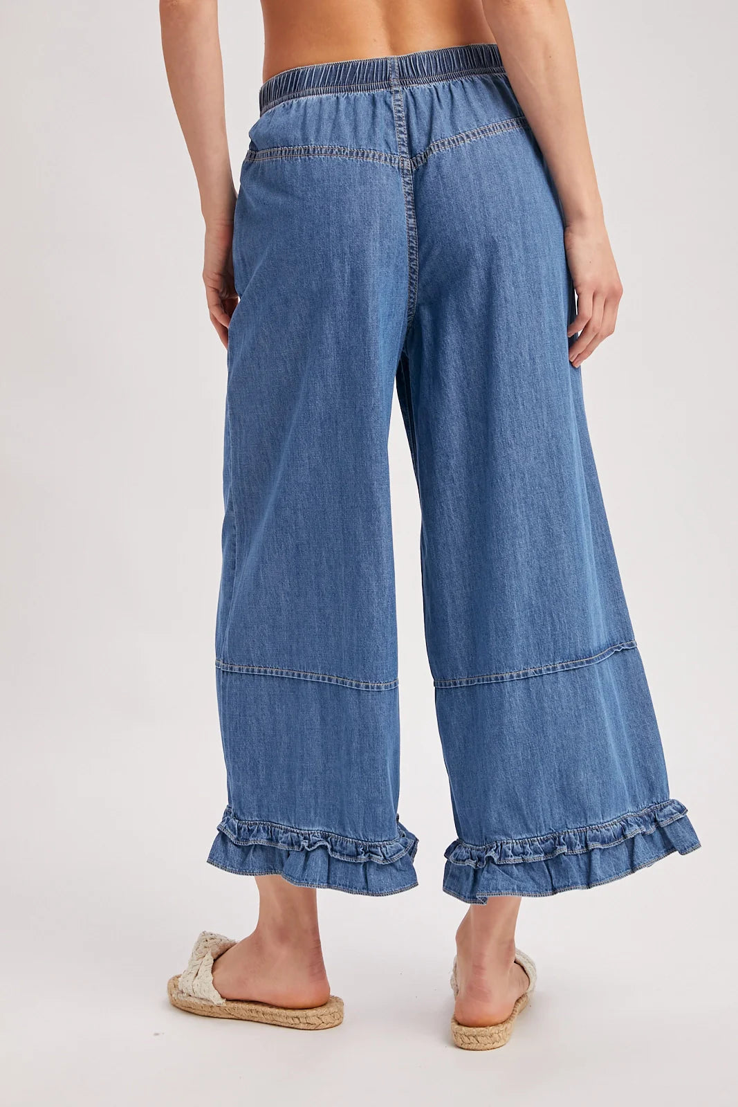 Cleo Ruffled Hem Denim