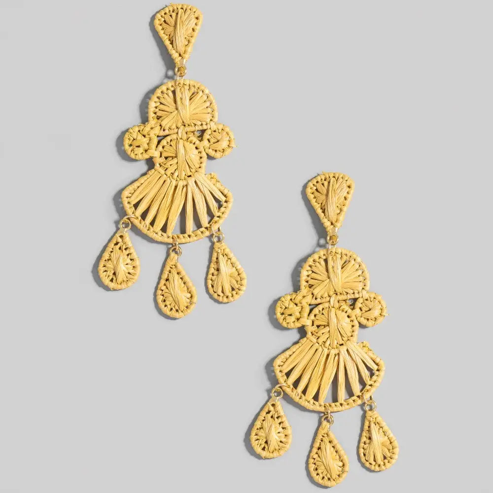 Raffia Chandelier Earrings