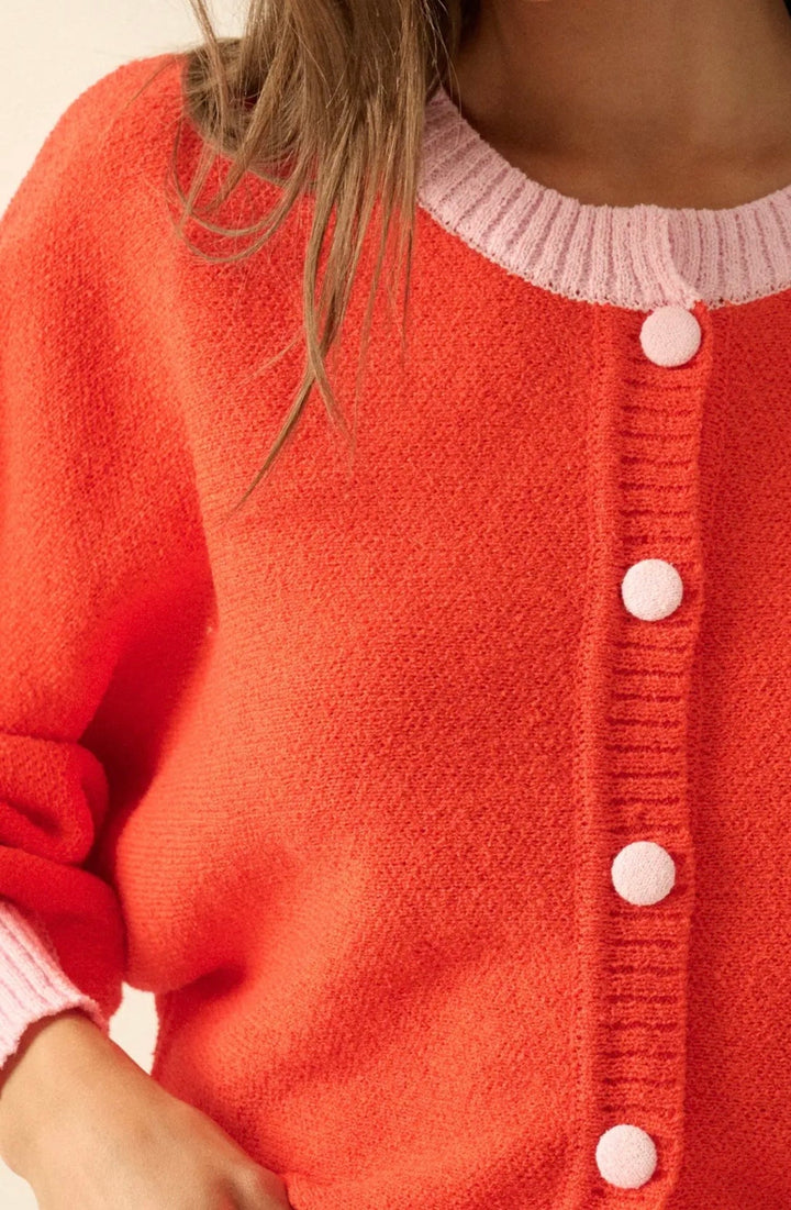 Carter Dolman Sleeve Cardigan Sweater