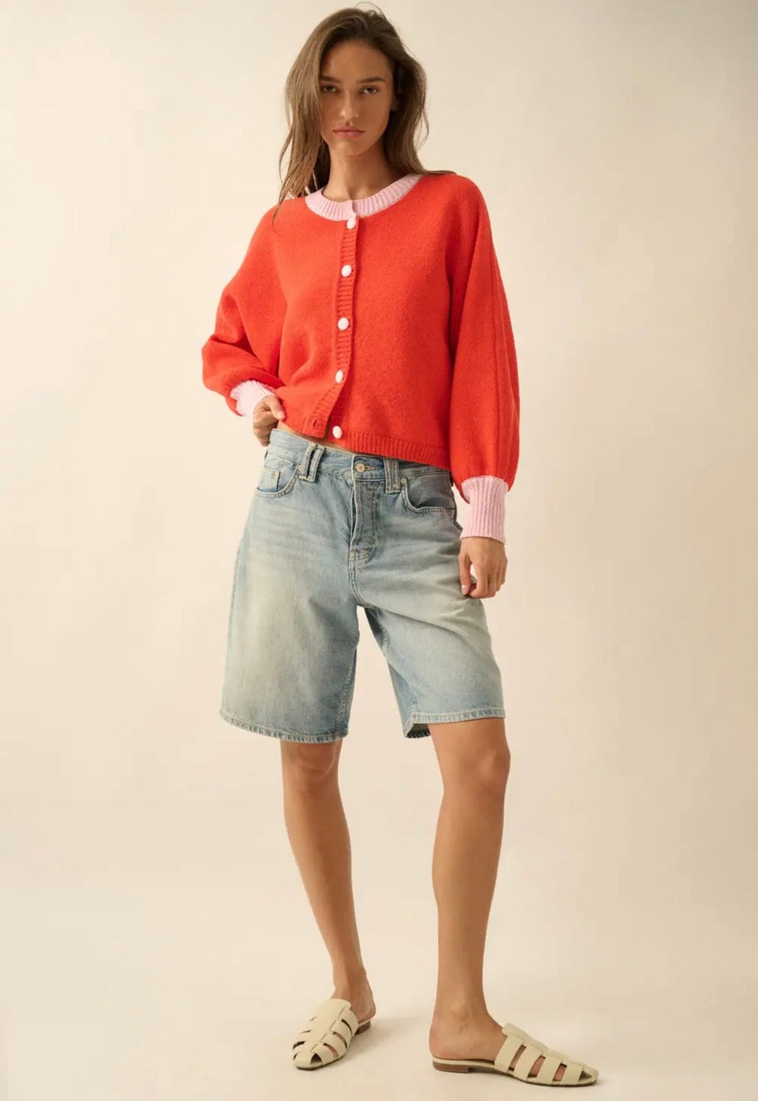 Carter Dolman Sleeve Cardigan Sweater