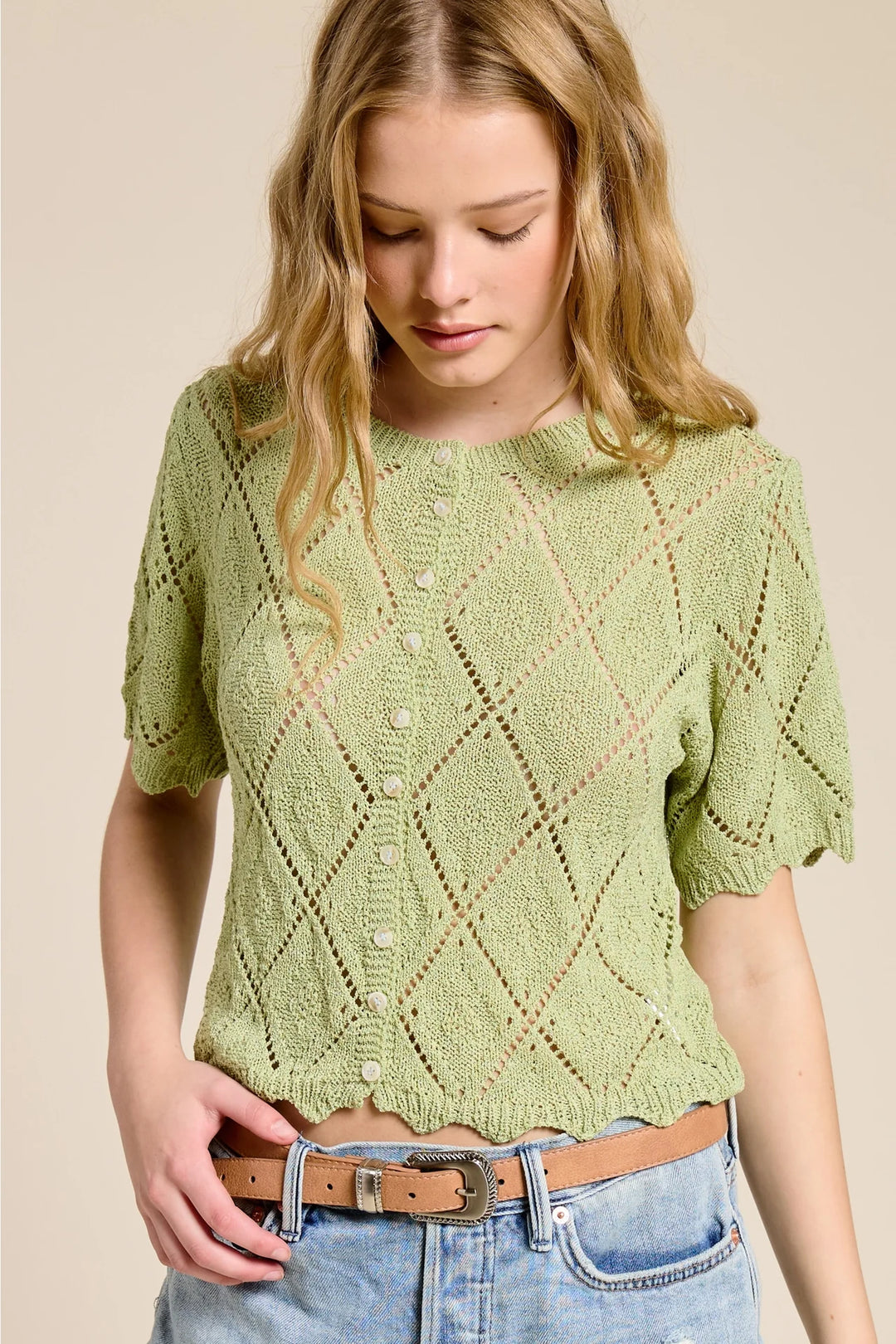Pointelle Cardigan