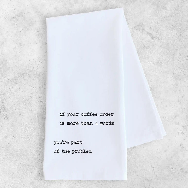 Tea Towel - Coffee Order