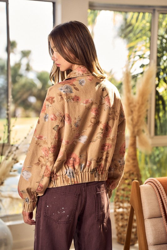 Romantic Floral Denim Jacket