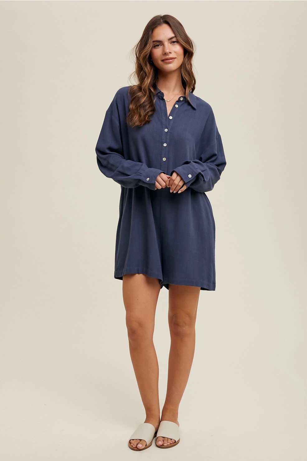 Robin Linen Romper