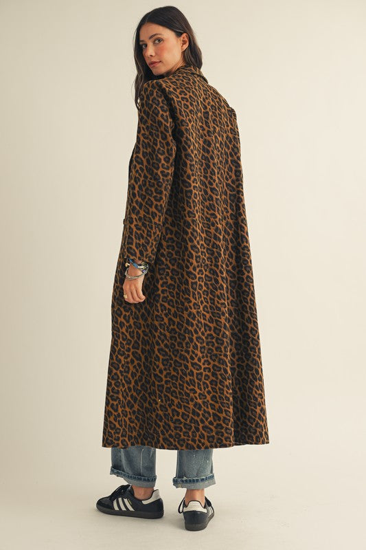 Untamed Leopard Duster Jacket