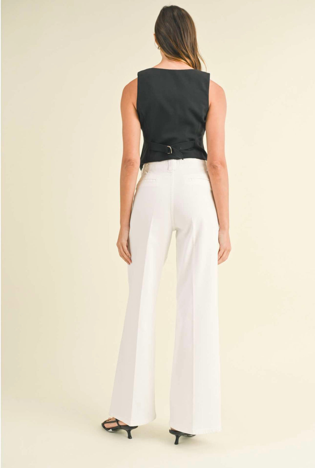 Patch Pocket Wide Leg Flare