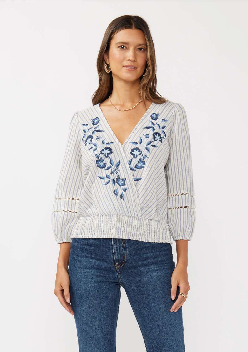 Kiara Floral Stripe Top