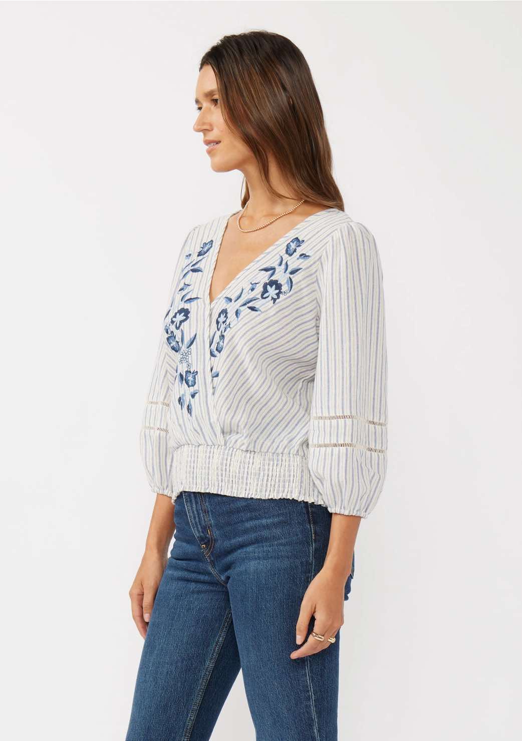 Kiara Floral Stripe Top