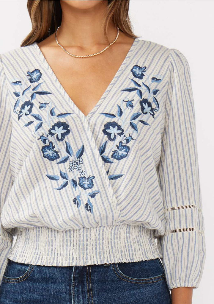 Kiara Floral Stripe Top